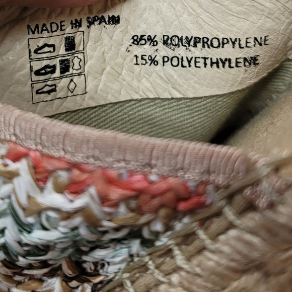 vidorreta espadrill mule slip on flats multicolored woven pattern. Size 40 US 10 - Picture 3 of 11
